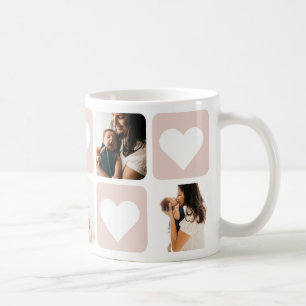 Collage photo flush Coeur Mug