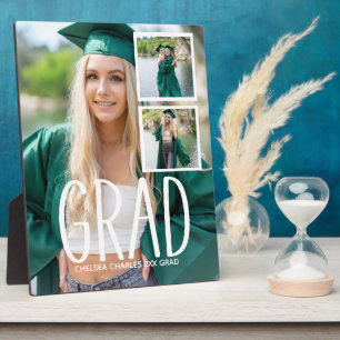 collage photo graduation Plaque avec Easel