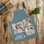 Collage Photo & Grandpa Kitchen Is Always Open Apron<br><div class="desc">Celebrate your Grandpa's culinary skills with this personalized "Collage Photo & Grandpa Kitchen Is Always Open" blue apron. Perfect for the family chef, this apron features a customizable photo collage and the heartwarming message "Grandpa's Kitchen Is Always Open." Whether he's cooking, baking, or grilling, this apron offers comfort and protection...</div>