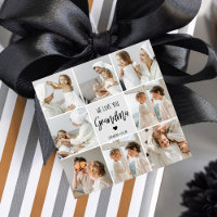 Collage Photo Grey We Love You Grandma Best Gift