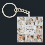 Collage Photo Grey We Love You Grandma Best Gift  Keychain<br><div class="desc">"Collage Photo Grey We Love You Grandma Best Gift" is likely a description for a photo frame or display that features a collage of photos in shades of grey with the words "We Love You Grandma" prominently displayed. This would make for a thoughtful and sentimental gift for a grandmother on...</div>