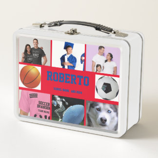 COLLAGE photo Lunchbox PINK , PURPLE To Customize 