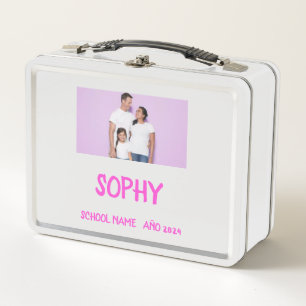 COLLAGE photo Lunchbox ROSE , WHITE To Customize