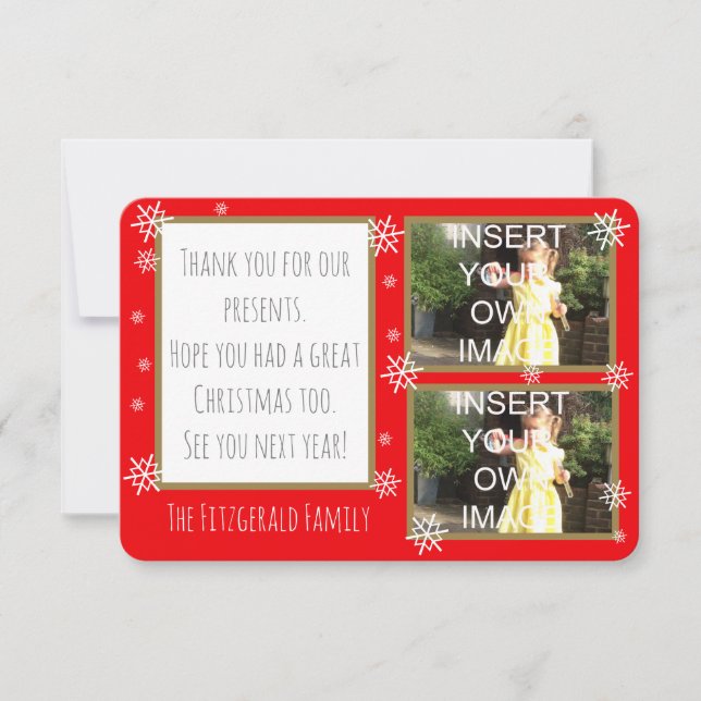 Collage photo Merci personnalisé (Devant)