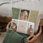 Collage Photo Modern Best Dad Ever Gift Throw Pillow<br><div class="desc">A Collage Photo Modern Best Dad Ever Gift is a perfect way to show your appreciation for your dad. This gift consists of a modern-style photo collage, which includes multiple photos of you and your dad, highlighting the special moments and memories you've shared together. The photos are arranged in a...</div>