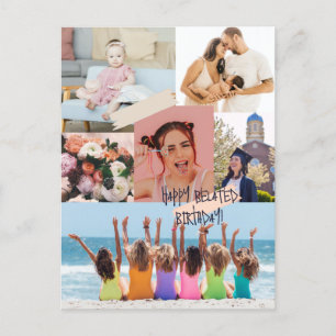 Collage photo moderne Bonne carte d'anniversaire t