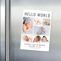 Collage photo moderne Faire-part de naissance magn