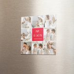 Collage Photo Mom Red We Love You Best Mother Gift Magnet<br><div class="desc">"Collage Photo Mom Red We Love You" is a beautiful and sentimental gift that is perfect for showing your mother how much you appreciate and love her. This gift includes a collage of photos, carefully curated to showcase some of your most cherished memories with your mother. This gift is ideal...</div>