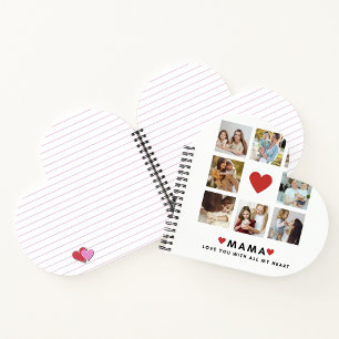 Collage Photo Mom We Love You Best Mother Gift Notebook