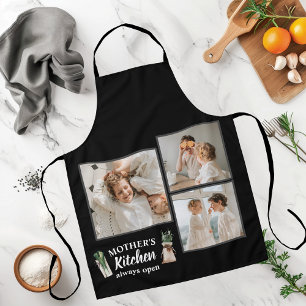 Collage Photo & Mother Kitchen Is Always Open Apron