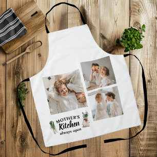 Collage Photo & Mother Kitchen Is Always Open Apron