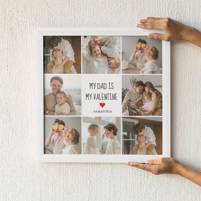 Collage Photo | My Dad Is My Valentine Gift Poster (Creator Uploaded)