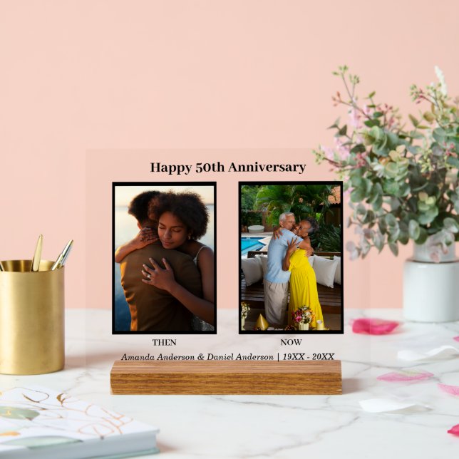 Collage photo noir et blanc 2 Anniversaire (Mariage)