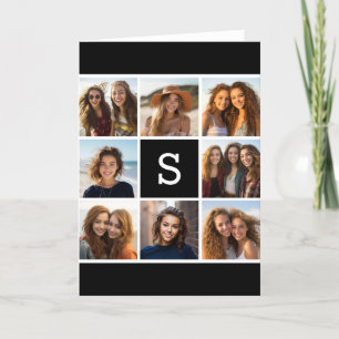 Collage photo noir et blanc Monogramme personnalis
