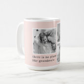 Collage Photo Pastel Pink Best Grandma Gift Coffee Mug (Front Left)