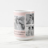 Collage Photo Pastel Pink Best Grandma Gift Coffee Mug (Center)