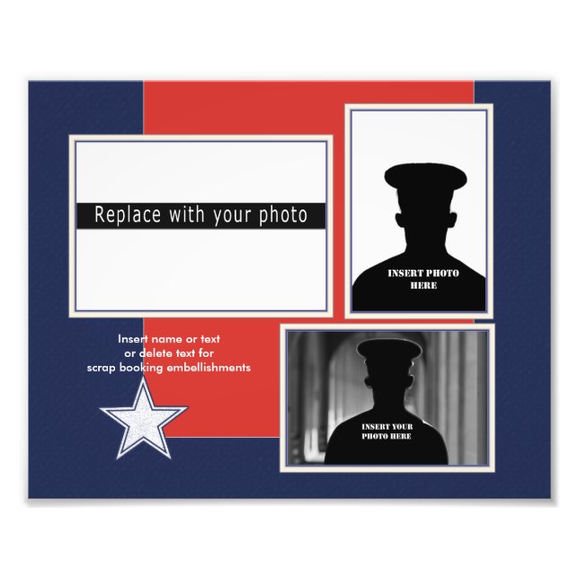 Collage photo patriotique personnalisé (Devant)