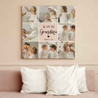 Collage Photo Pink We Love You Grandma Best Gift