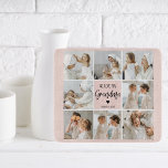 Collage Photo Pink We Love You Grandma Best Gift Cutting Board<br><div class="desc">"Collage Photo Pink We Love You Grandma Best Gift" could refer to a sentimental and personalized gift for a grandmother. This gift may include a collection of photos arranged in a collage format, set against a pink background to add a touch of warmth and femininity. The collage could be created...</div>