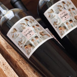 Collage Photo Pink We Love You Grandma Best Gift Wine Label<br><div class="desc">"Collage Photo Pink We Love You Grandma Best Gift" could refer to a sentimental and personalized gift for a grandmother. This gift may include a collection of photos arranged in a collage format, set against a pink background to add a touch of warmth and femininity. The collage could be created...</div>