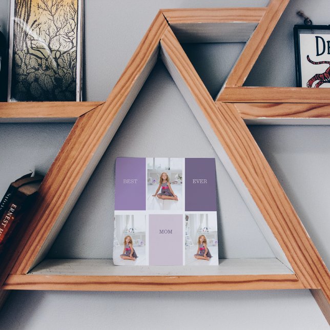 Collage Photo Purple Best Mom Ever Gift (Creator Uploaded)