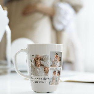 Collage Photo & Quote Best Grandma Gift Latte Mug