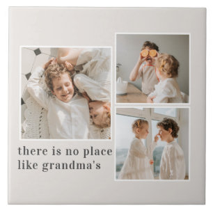 Collage Photo & Quote Best Grandma Gift Tile