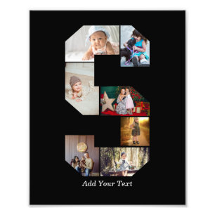 Collage photo S en lettres noires et blanches