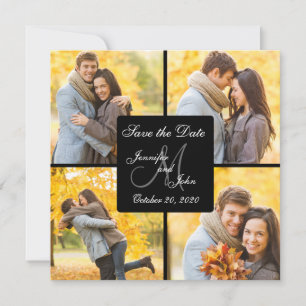 COLLAGE PHOTO SAVE THE DATE ANNOUNCEMENT
