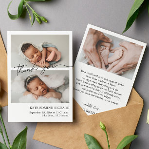 Collage photo simple Faire-part de naissance nouve
