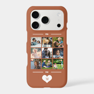 Collage photo simple moderne monogramme marron