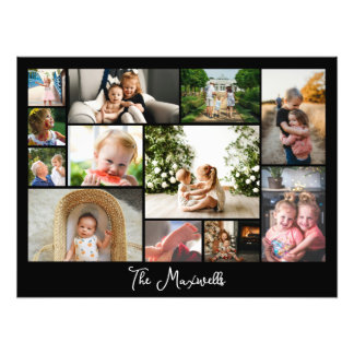 Collage photo unique de 12 photos Montage minimali