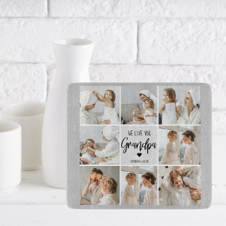 Collage Photo | We Love You Grandpa Gift  Cutting Board