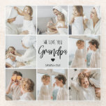Collage Photo | We Love You Grandpa Gift  Glass Coaster<br><div class="desc">Collage Photo | We Love You Grandpa Gift</div>