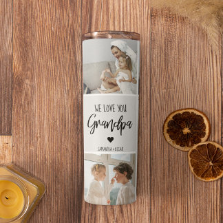 Collage Photo | We Love You Grandpa Gift  Thermal Tumbler