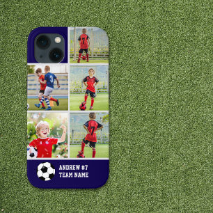 Collage photos Children's Soccer Team  iPhone 13 Case