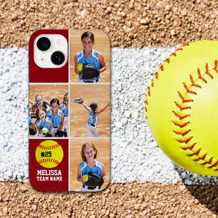 Collage photos Children's Softball Team Red Case-Mate iPhone 14 Case
