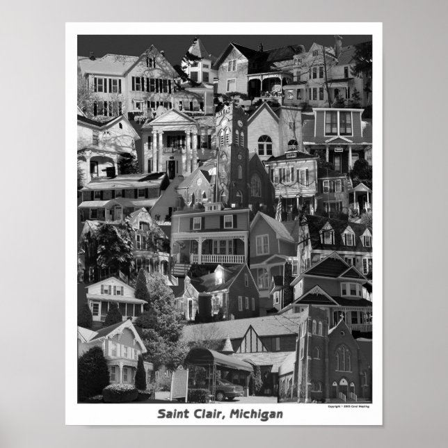 Collage Poster, Saint Clair Michigan Poster (Front)