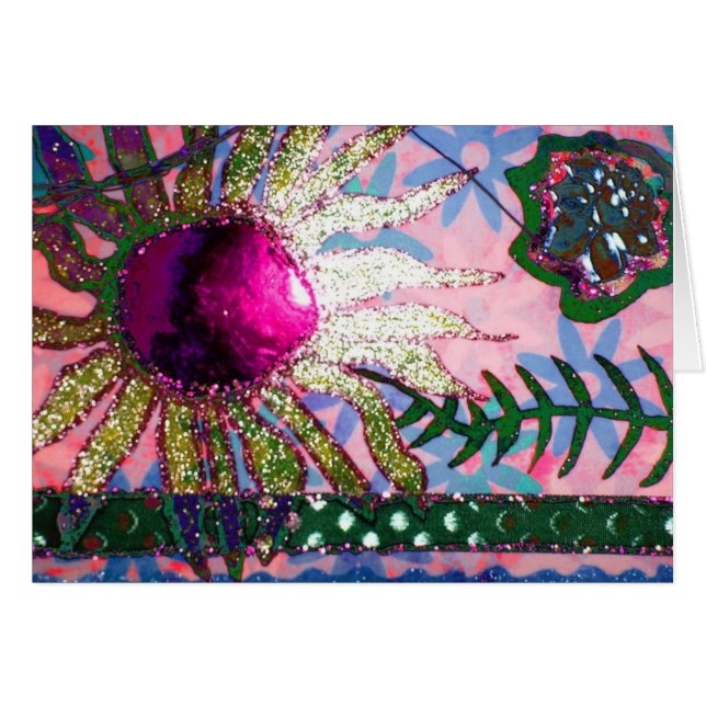 Collage rose de fleur (Devant horizontal)