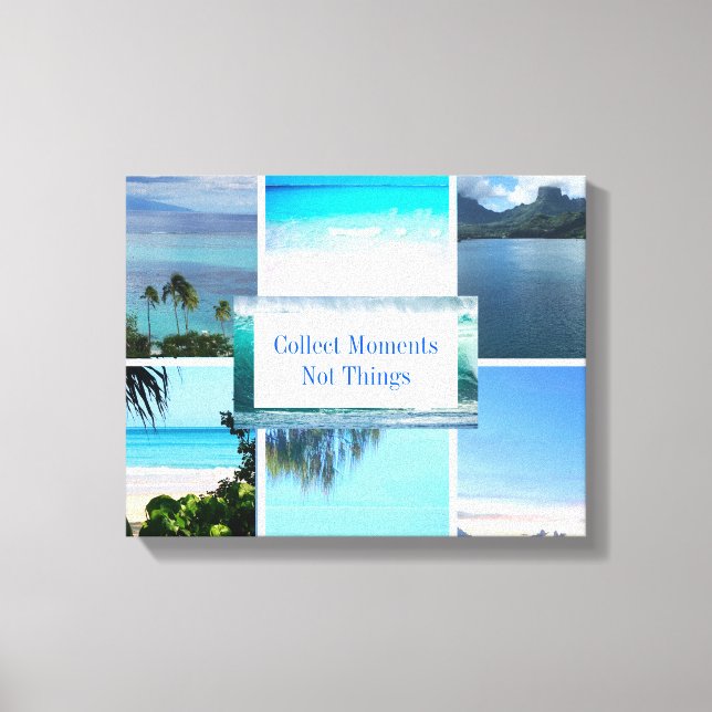 Collage Travel  Photo Quote Modern Canvas Print (Front)