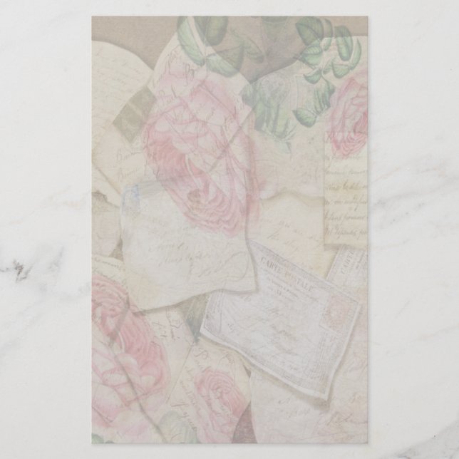 Collage vintage, lettres et cartes postales frança (Devant)