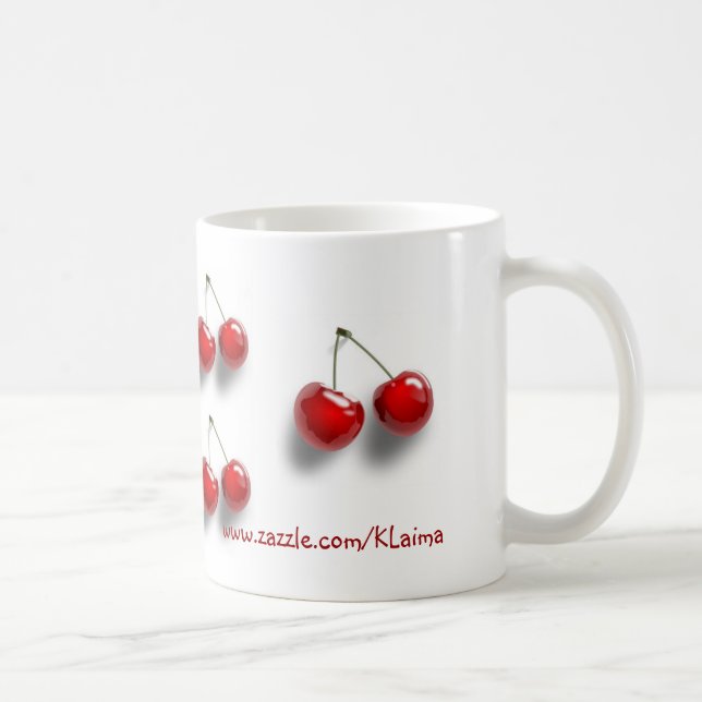 collage with cherries coffee mug (Right)