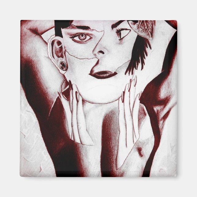 collaged beauty. magnet (Front)