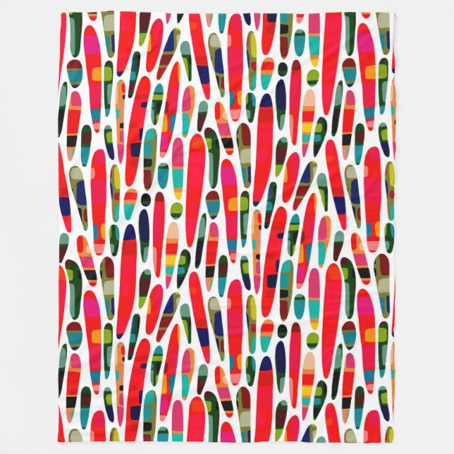 Collaged Colour Splash 150222 Fleece Blanket (Front)