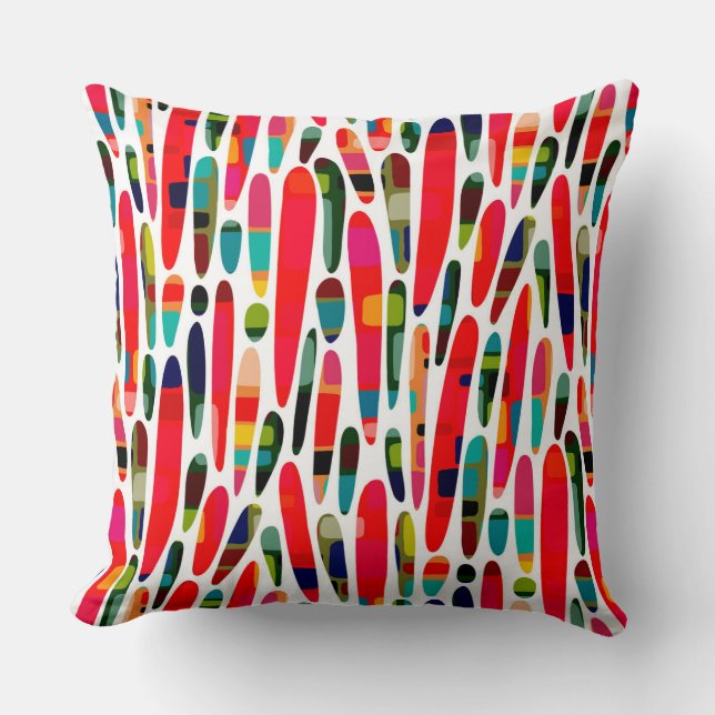 Collaged Colour Splash 150222 Throw Pillow (Front)