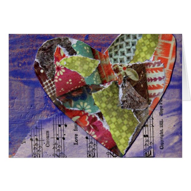 Collaged Heart (Front Horizontal)