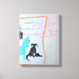 Collages Bruyants Artist's Book Horse and Dog C Canvas Print