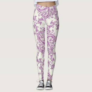 collants à motif floral médiéval