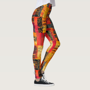 Collants à motif tribal africain