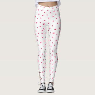 Collants à taches de sorbet rose